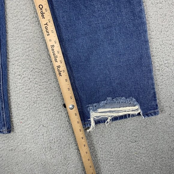 BBJ Women's Jeans Size 3/26 Wide Leg High Rise Denim Stretch Distressed LA - Picture 5 of 12